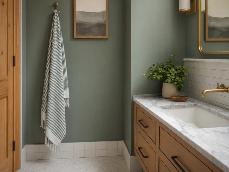 Drywall in Glendale Ca — a smooth finished bathroom wall meeting clean tile